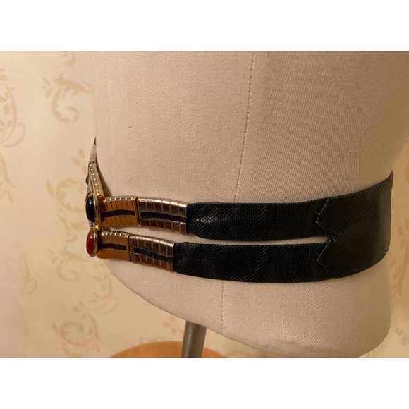 Judith Leiber Patent Black Leather Belt main image 3